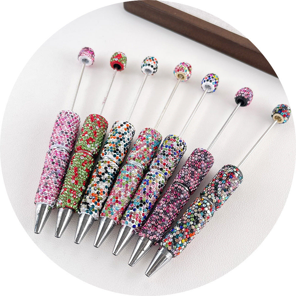 Wholesale 5pcs diamond-encrusted multicolored Beadable pen