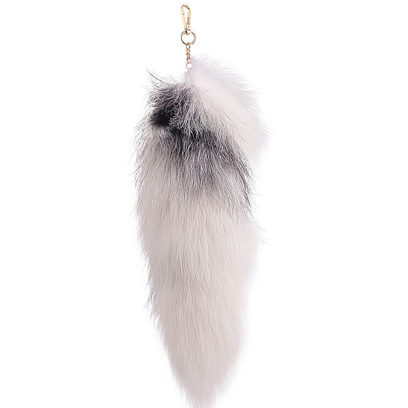 Wholesale of Oversized Fox Hair Pendant Keychains