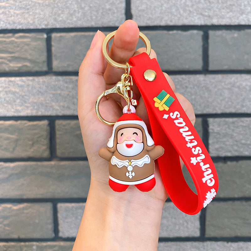 Wholesale Christmas Santa Claus Elk Snowman Keychain