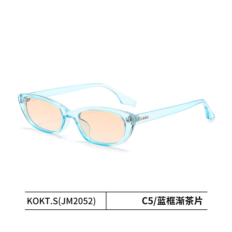 Wholesale New European and American trend retro small frame cat's eye sunglasses sunglasses women's high-end sense personality street shooting men's sunglasses