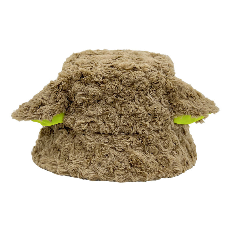 Wholesale Lambswool Curly Bucket Hat Winter Warm Plush Bucket Hat