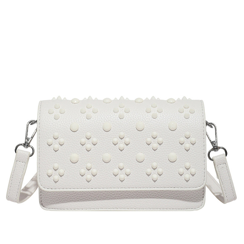 Wholesale Leather  Rivet bag trendy women' s personalized design small square bag