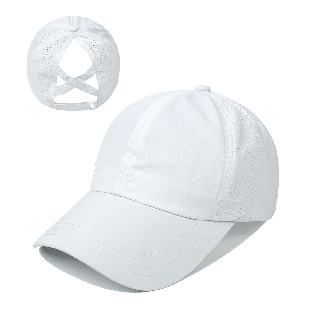 Wholesale baseball cap women's sports ponytail baseball cap breathable mesh cap