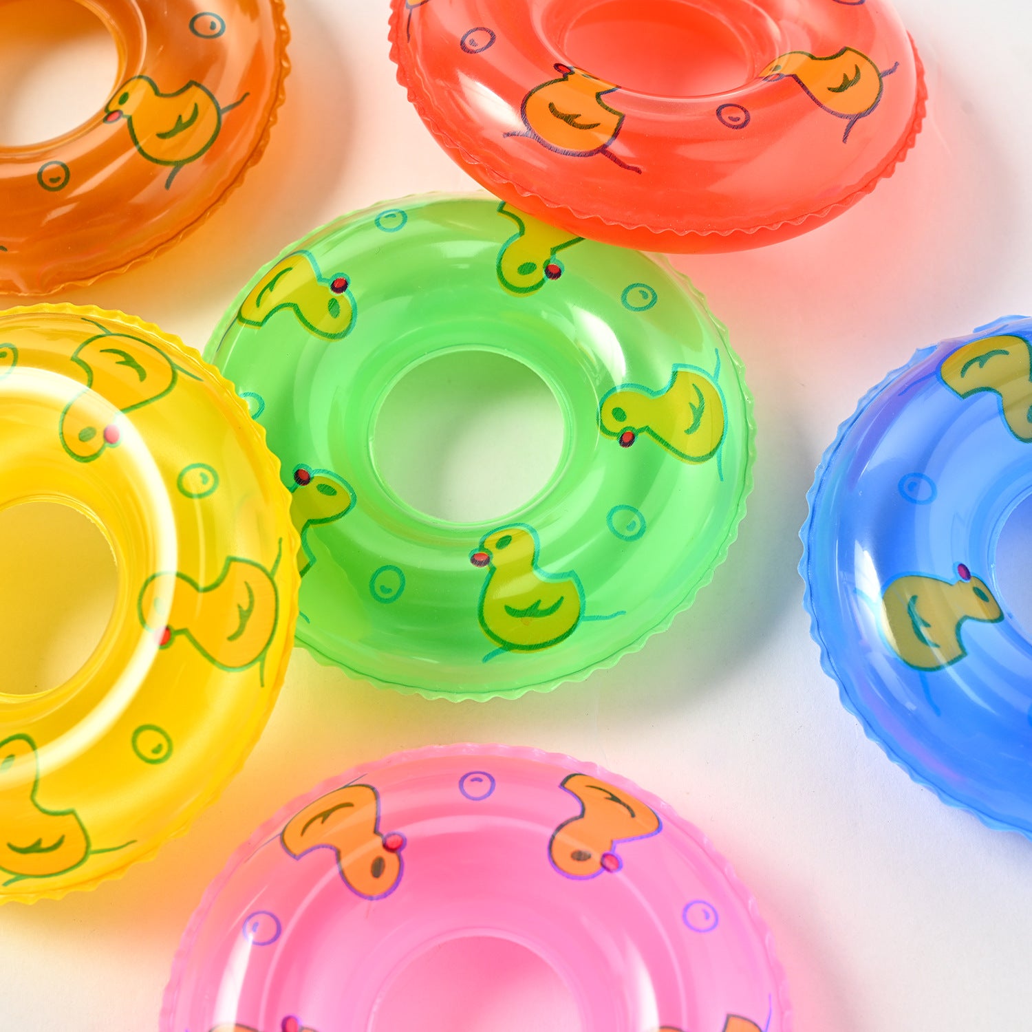 Wholesale Children's small toy mini swimming ring small yellow duck accessories milk tea shop Donut small swimming ring