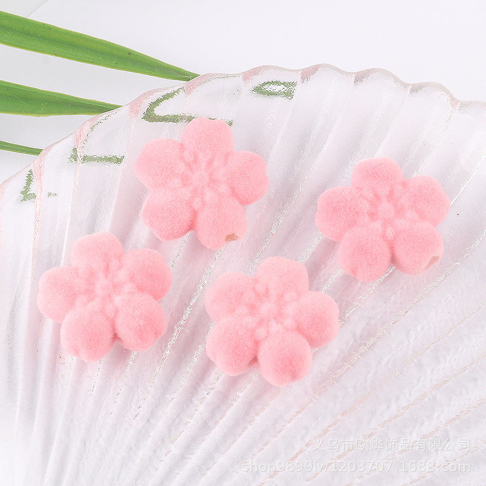 Wholesale 50pcs Clouds  flowers and colors Acrylic Beads