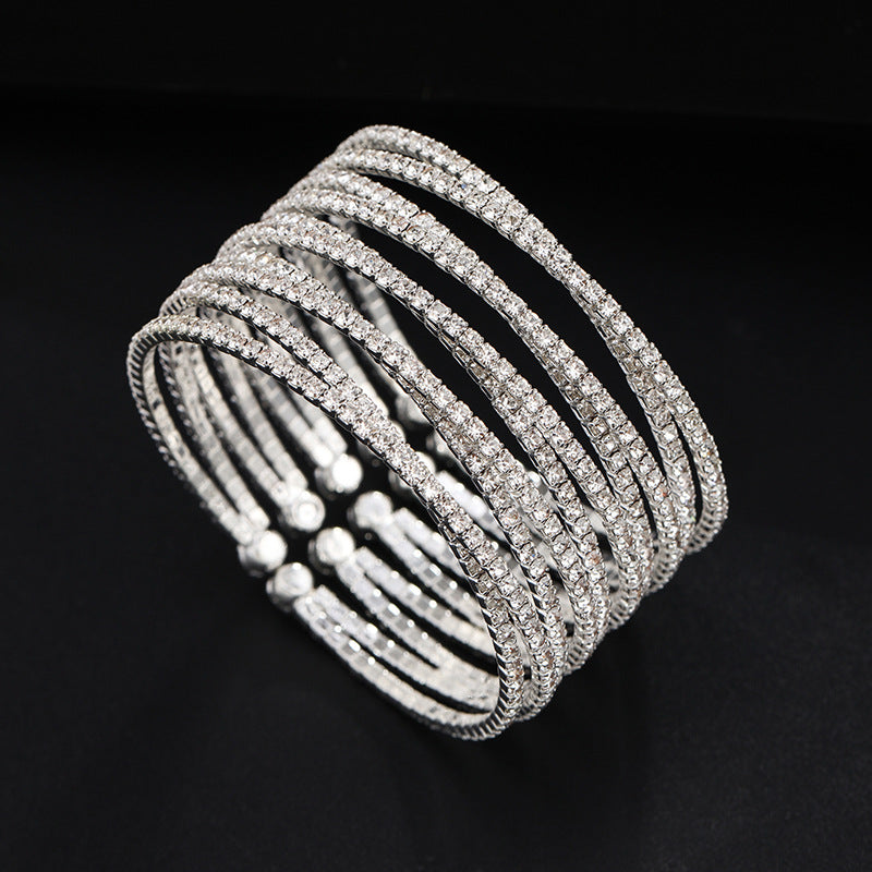 Wholesale Diamond Wide Wire Bracelet