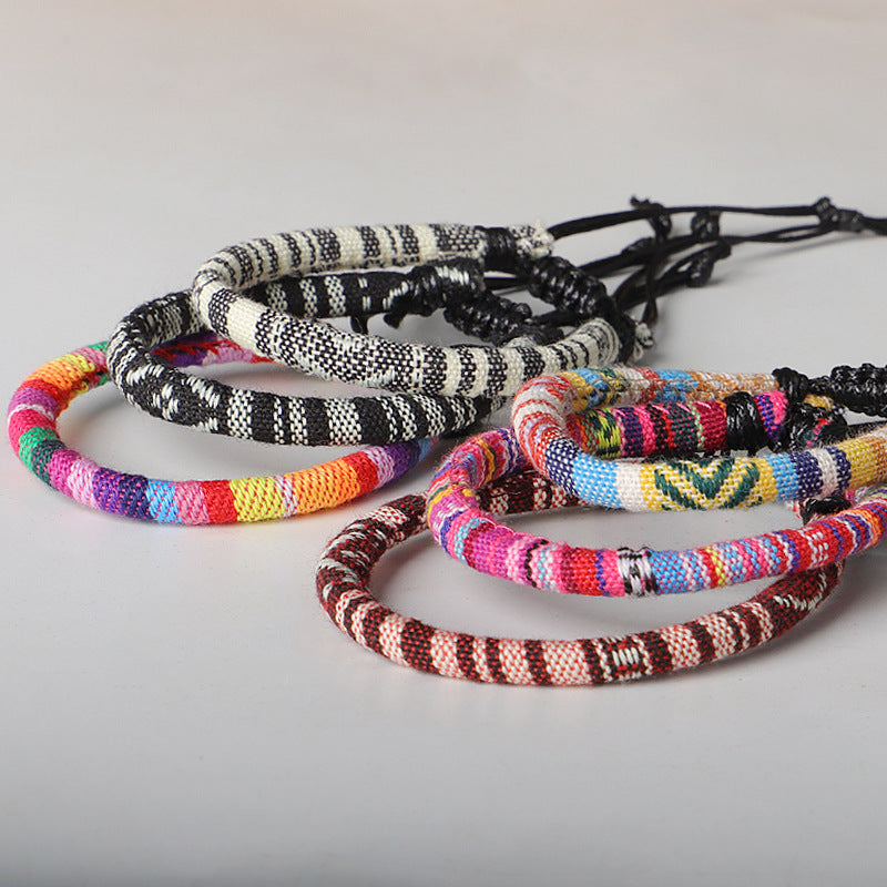 Wholesale Nepalese Ethnic Style Pure Hand-woven Bohemian Wax Wire Bracelet