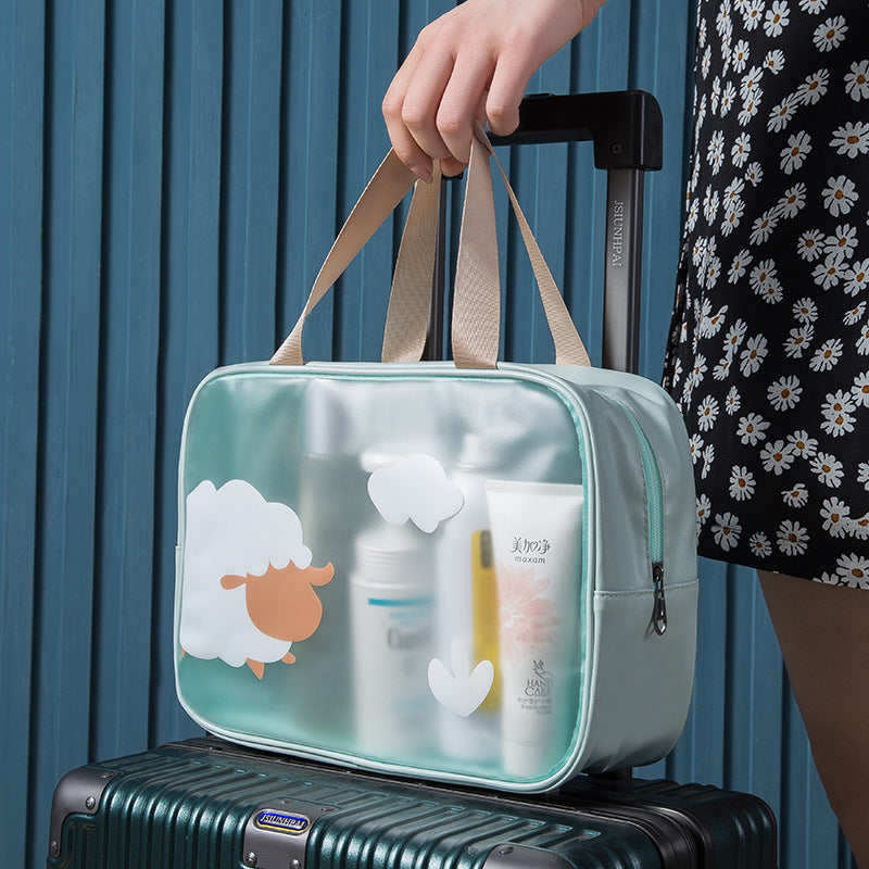 Wholesale TPU Dry Wet Separation Wash Bag Waterproof Handheld Makeup Bag