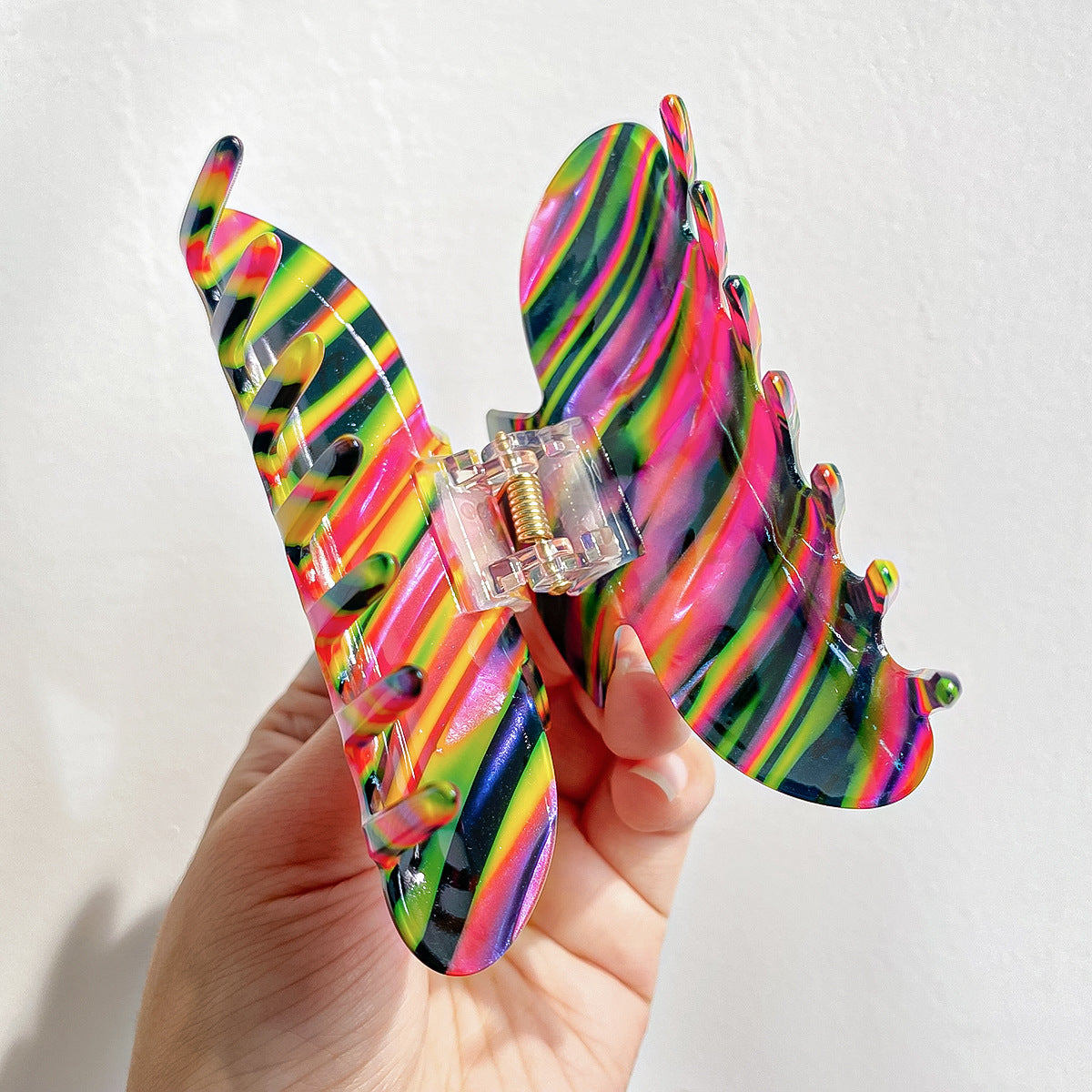 Wholesale Diamond-embedded star moon clip back head updo shark clip light luxury texture Valentine's Day hairpin