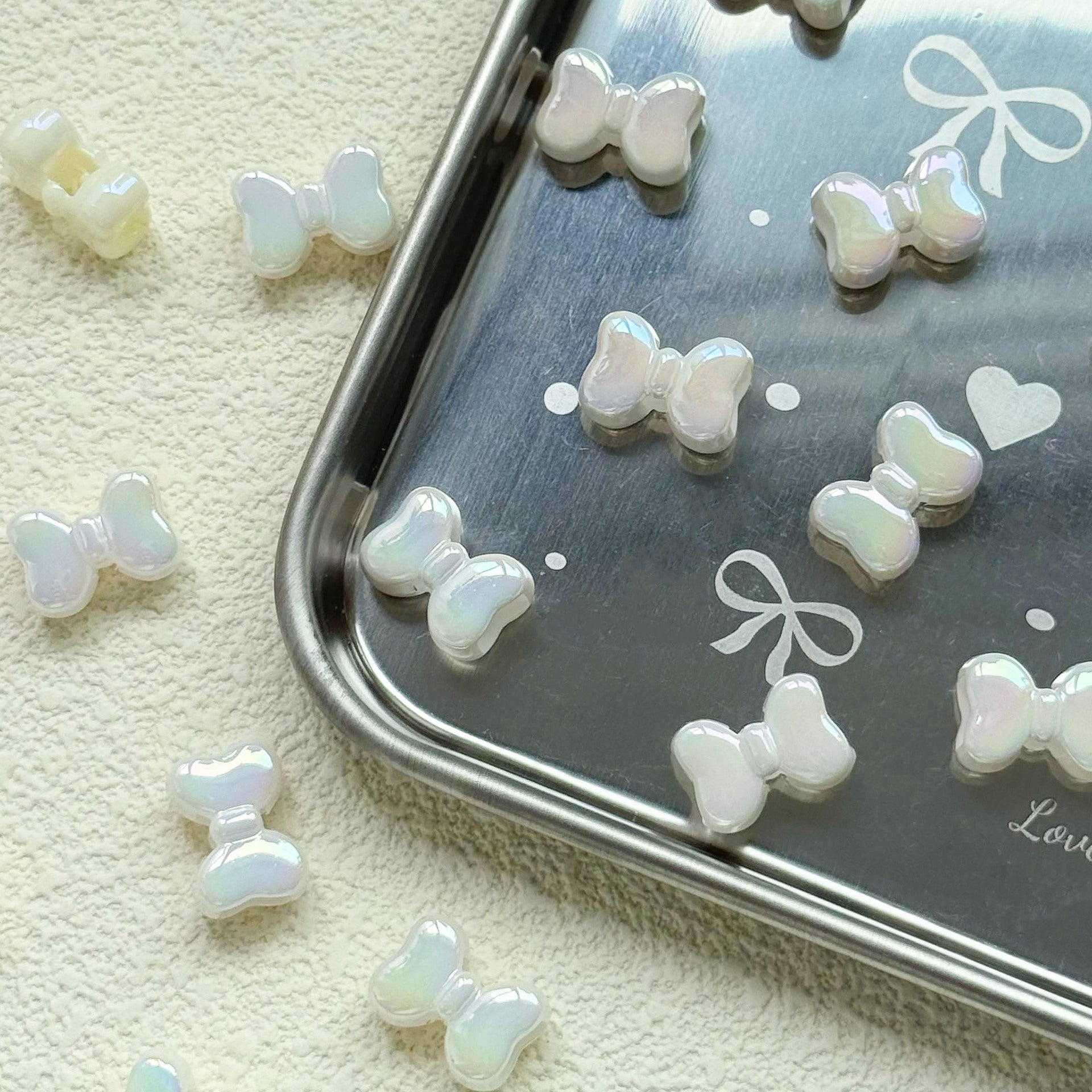 Wholesale 10pcs Four-way bow Acrylic Beads