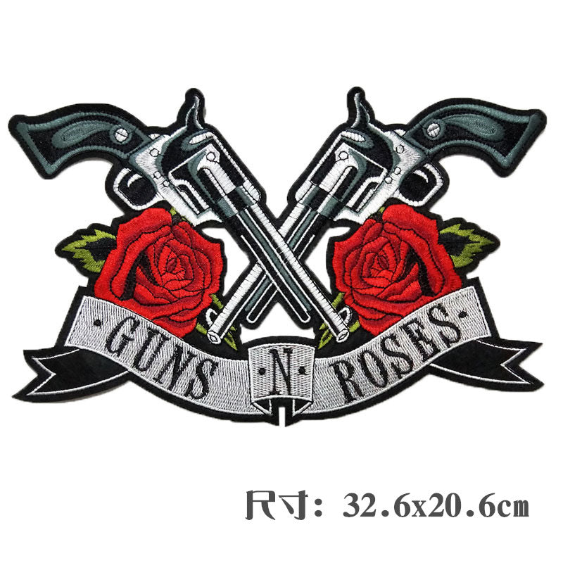 Wholesale Large punk style clothing embroidery DIY Patches