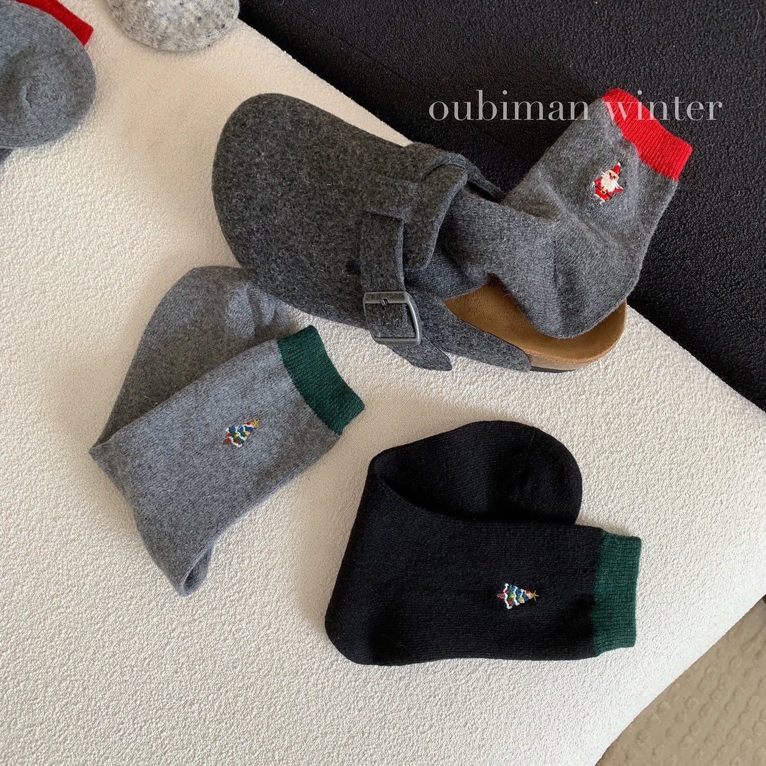 Wholesale Wool New Year Christmas Autumn and Winter Thick Warm Couple Socks