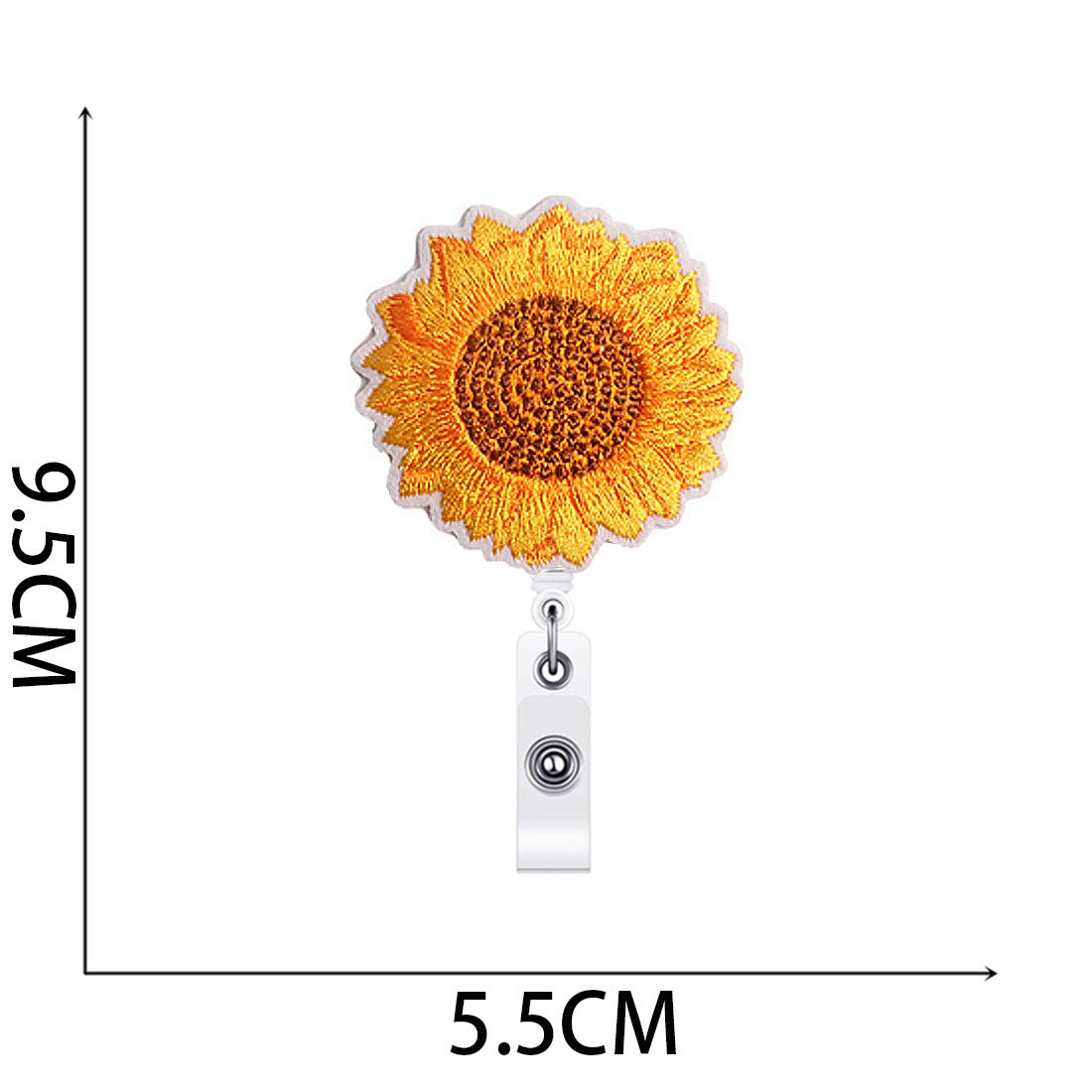 Wholesale Sunflower Easy Pull Buckle Embroidered Cloth Sticker