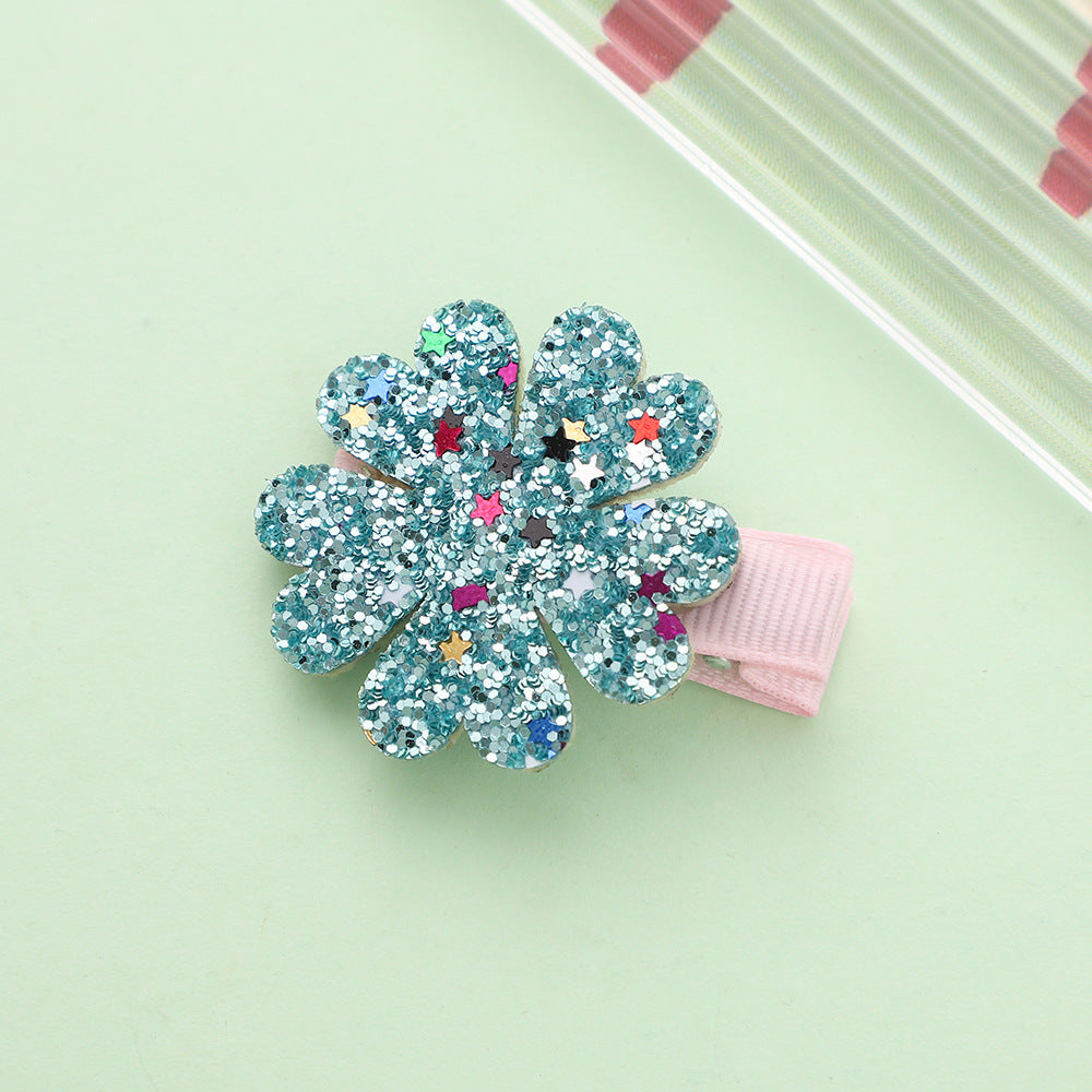 Wholesale 10pcs Crown Duck Clip Butterfly Diamond Sequins Hair Accessories Children Broken Hair Hair Clips