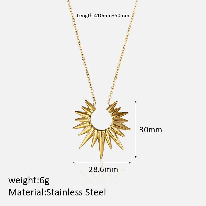 Wholesale Vintage twisted star and moon metal necklace