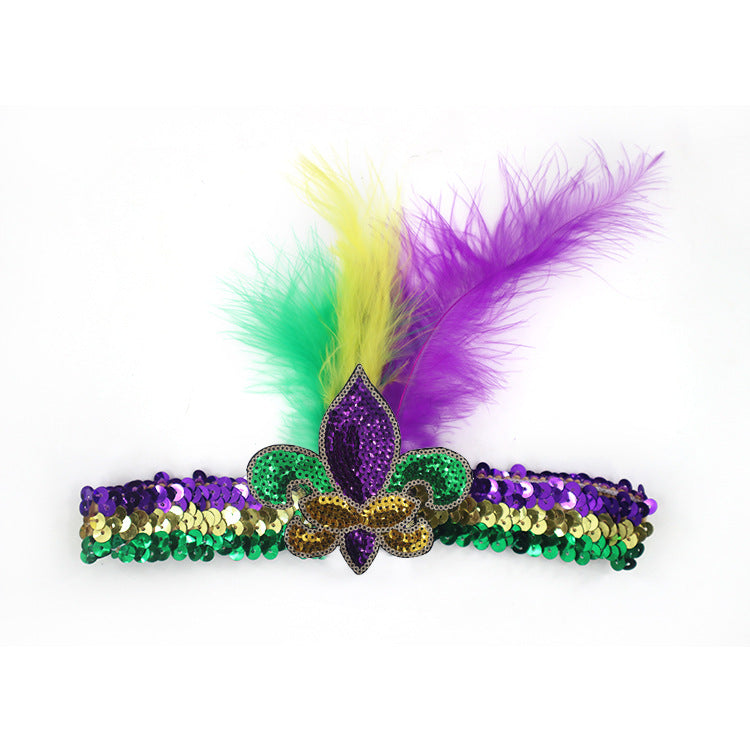 Wholesale Carnival Sequin Headbands and Feathers Headbands