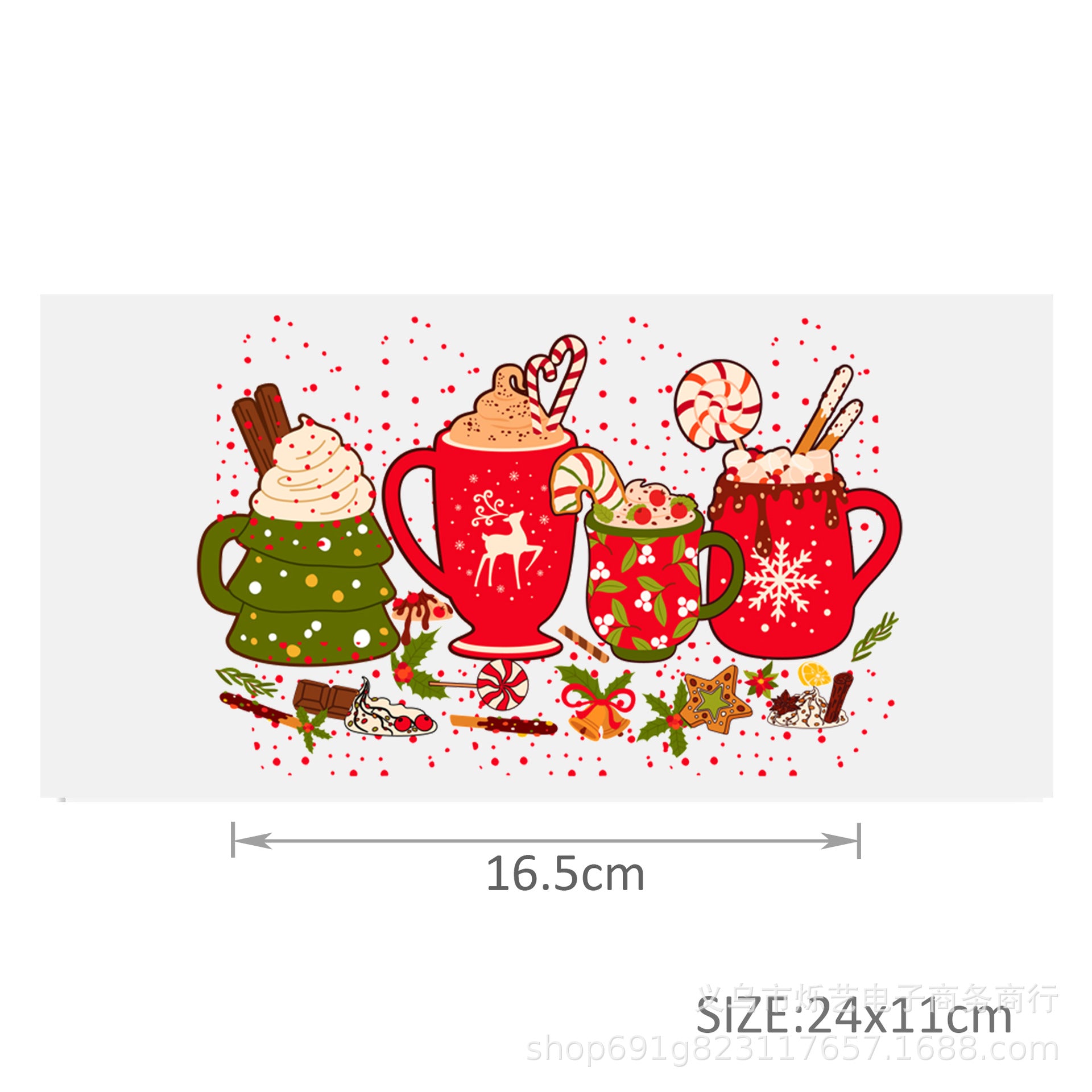 Wholesale Christmas  Snowman Drink  16oz Cup UV DTF Wraps