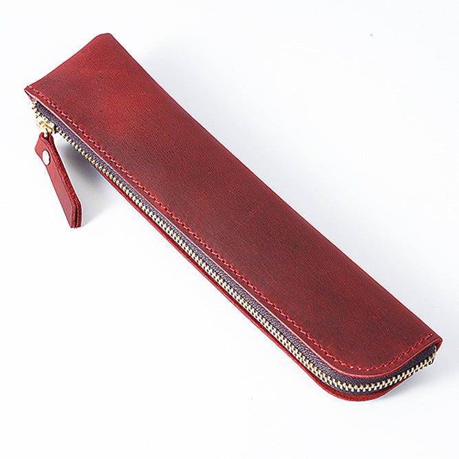Wholesale Cowhide Simple Pencil Case