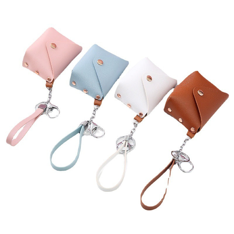 Wholesale Pu Leather Bracelet Mini Storage Keychain
