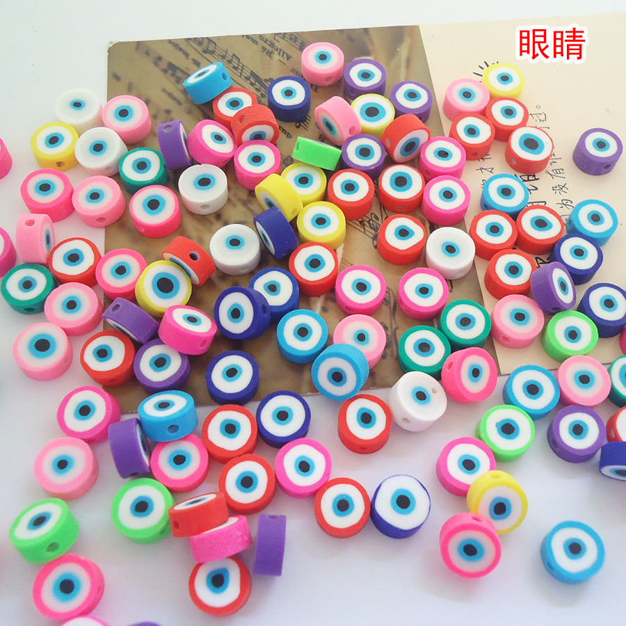 Cuentas de frutas de arcilla suave de 100 piezas/paquete de 10 mm de 10 mm.