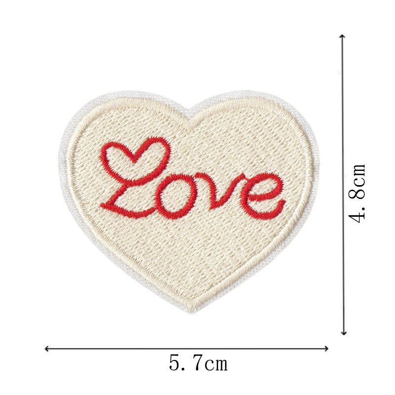Wholesale Embroidered Heart Flower Patch Applique Set Of 9 For DIY Clothing Towel Craft Supply Fashion Accessory Gift
