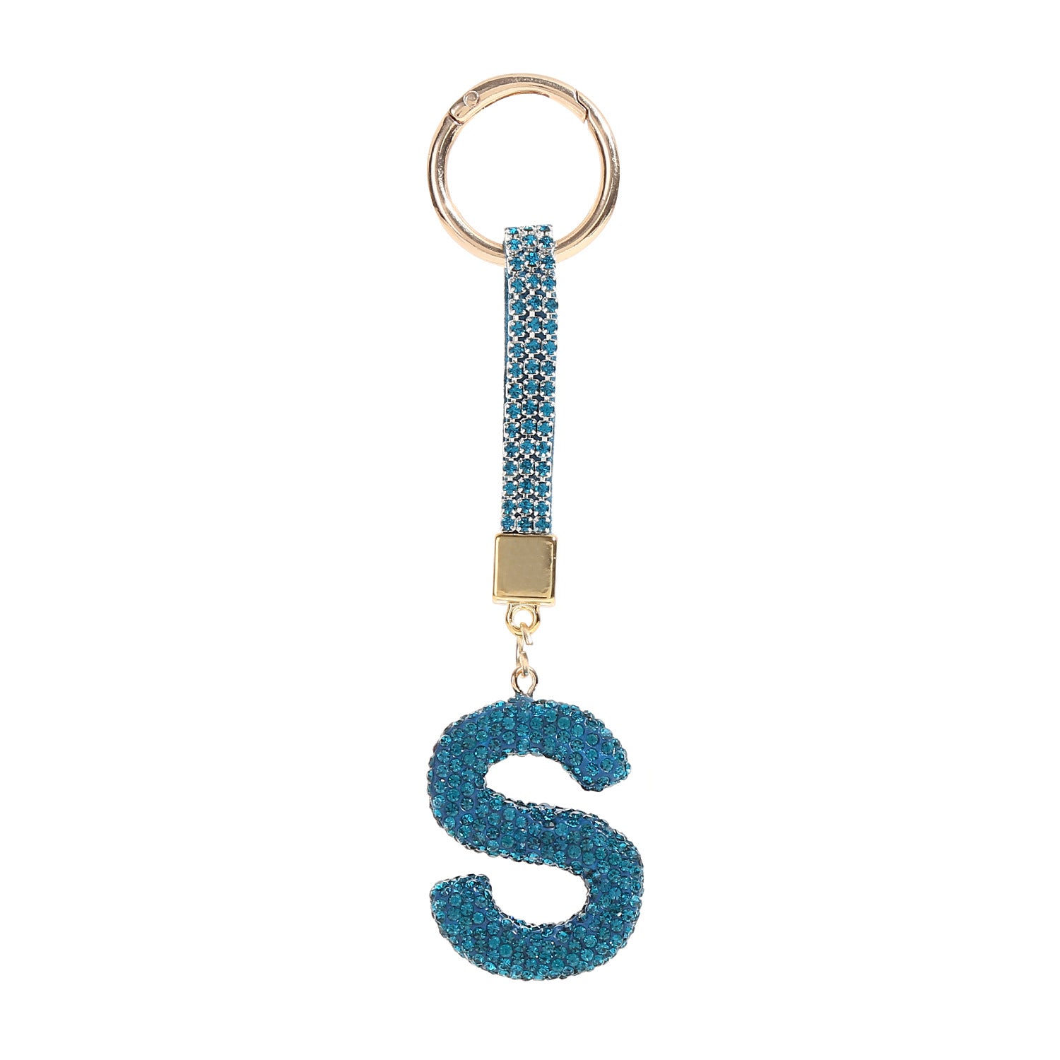 Wholesale Full Diamond Letter S Zinc Alloy Keychain