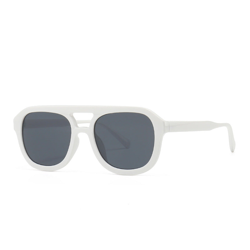 Wholesale New Retro Square Flat Top PC Sunglasses