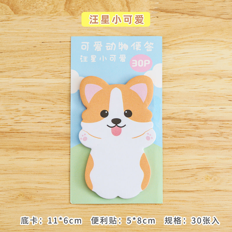 Wholesale Cute cartoon animal-shaped post-it notes