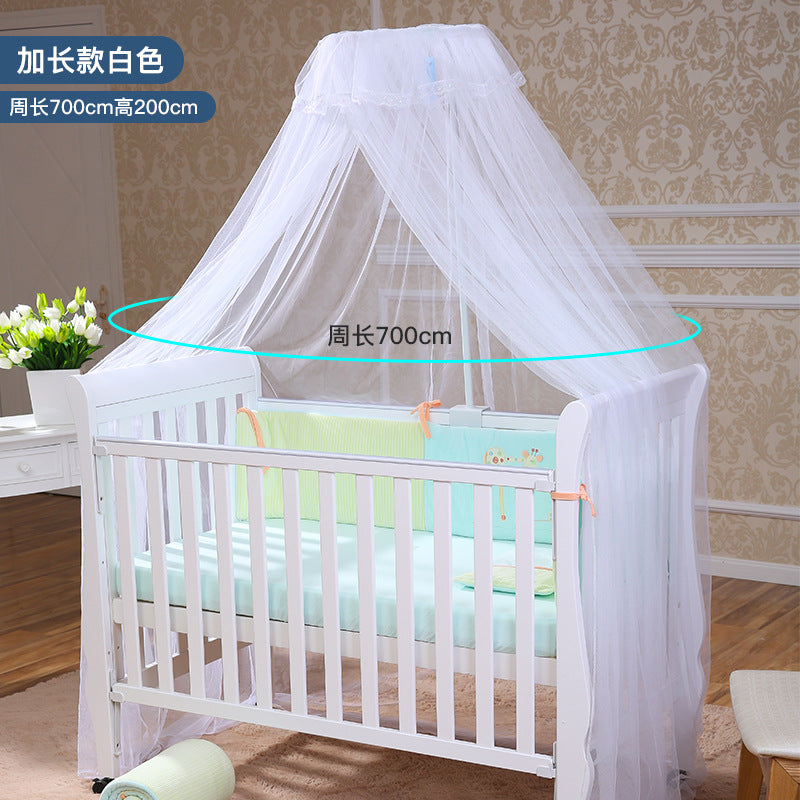 Wholesale Crib Mosquito Cover with Bracket Pole Full Cover Type Free Punch Baby Supplies