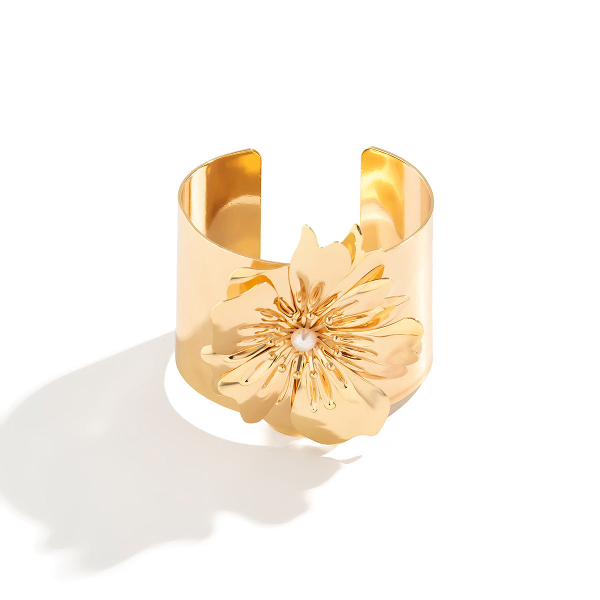 Wholesale Pearl Flower Open Bracelet