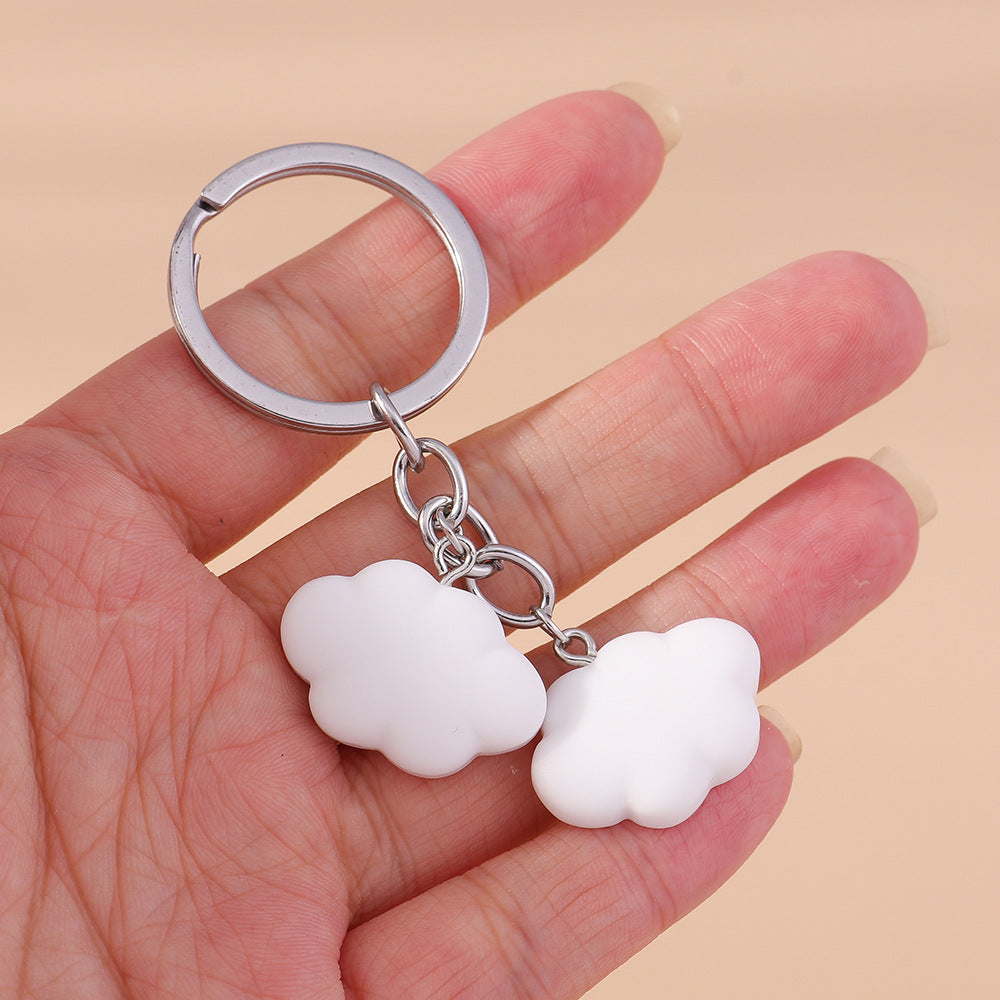 Wholesale Candy Bear Cloud Little Yellow Duck Metal Keychain