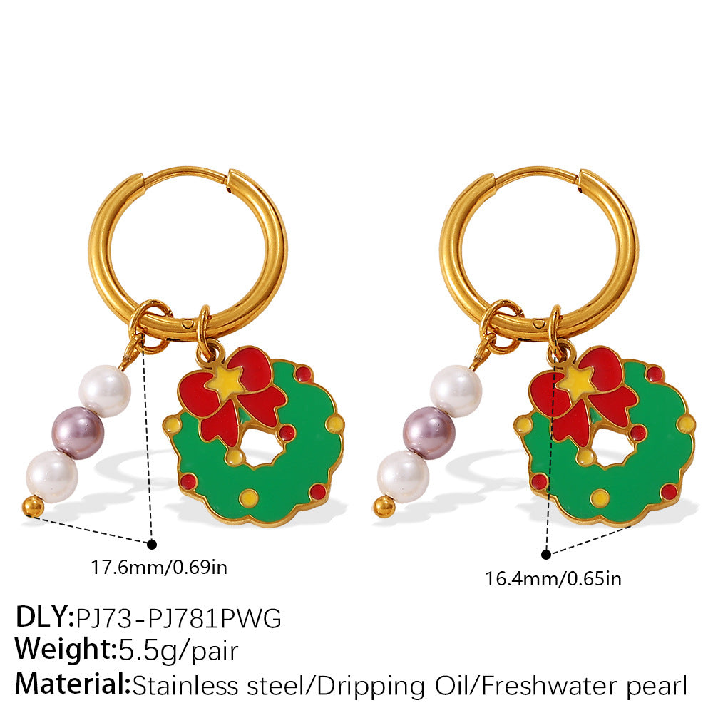 Wholesale Christmas series gingerbread  earrings