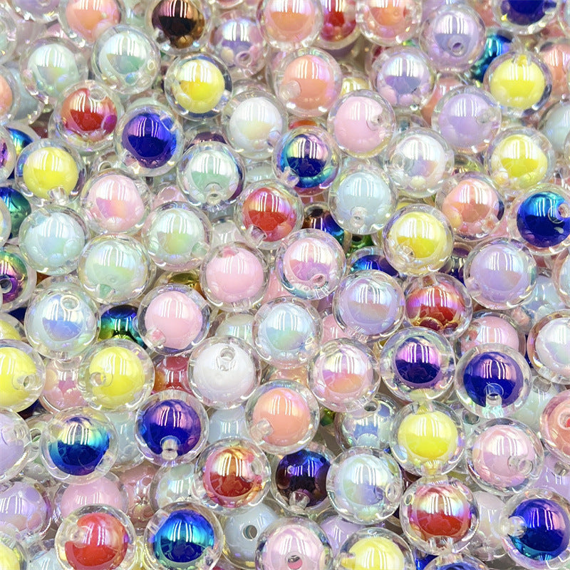 Wholesale 10pcs/pack 16mm Acrylic UV Plated No Scratch Beads