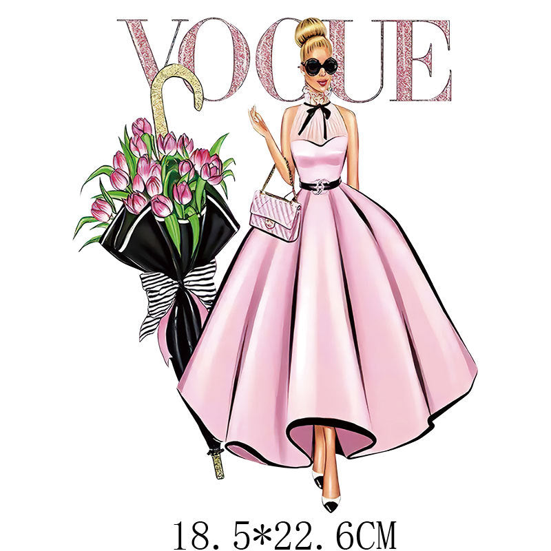 Wholesale  Girls Letter Heat Transfer Stickers UV DTF Ready to Press Transfers Wraps