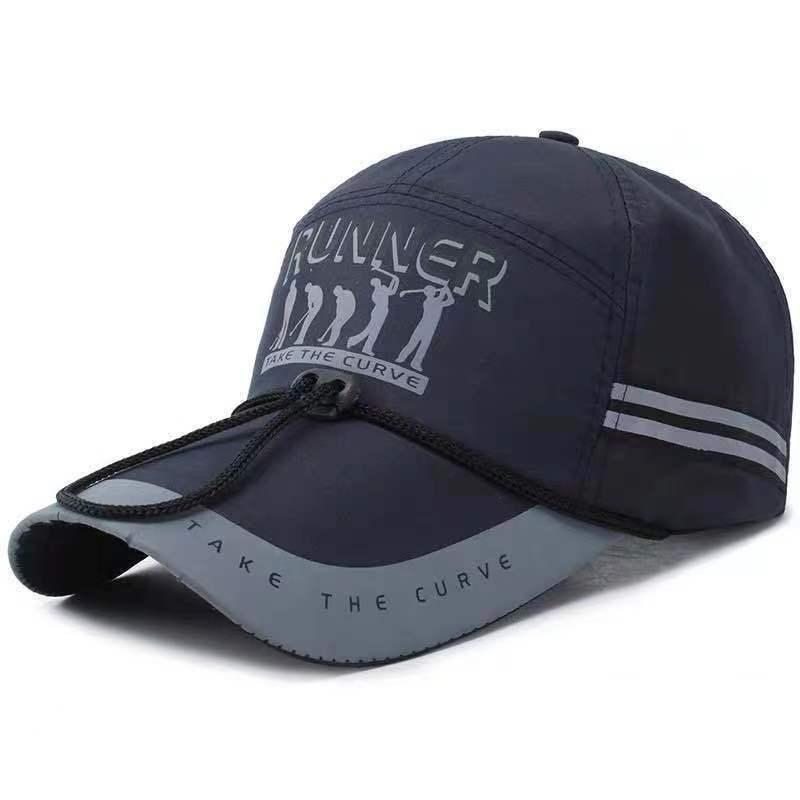 Wholesale Mountaineering sunscreen cap fishing cap windproof lanyard baseball cap extended eaves outdoor