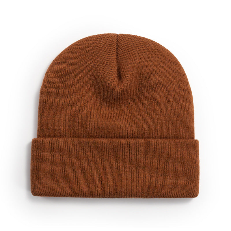 Wholesale All-match Solid Color Wool Knitted Hat