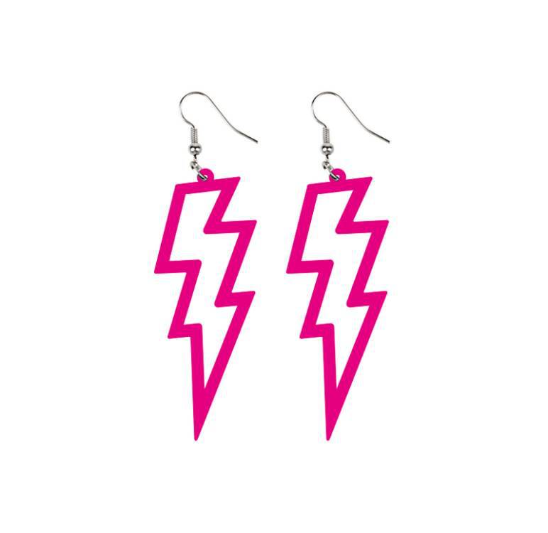 Wholesale Geometric Acrylic Cut Out Lightning Earrings