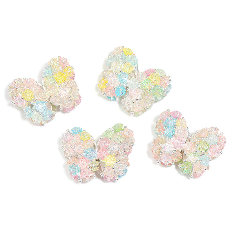 Wholesale 5pcs heart beads fashion crown DIY chain beads