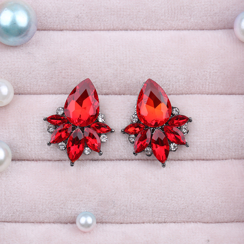 Pendientes de aleación de zinc multicolor al por mayor