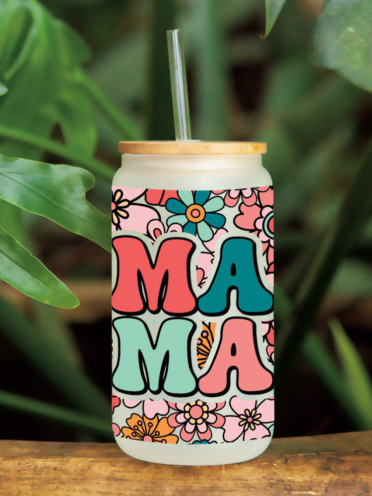 Wholesale Mother's Day Colored Alphabet   16oz Cup UV DTF Wraps