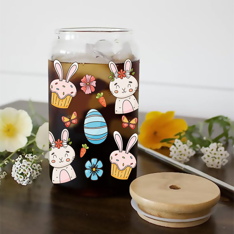 Wholesale Easter Game Machine Rabbit Easter Egg 16oz Cup UV DTF Wraps