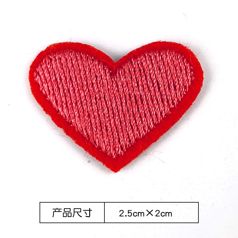 Wholesale Polyester Embroidered Heart Patch For Clothing Bags Shoes And DIY Accessories