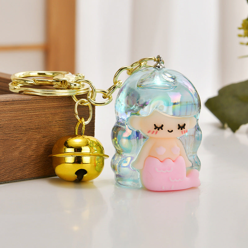 Wholesale Acrylic mermaid claw machine car keychain