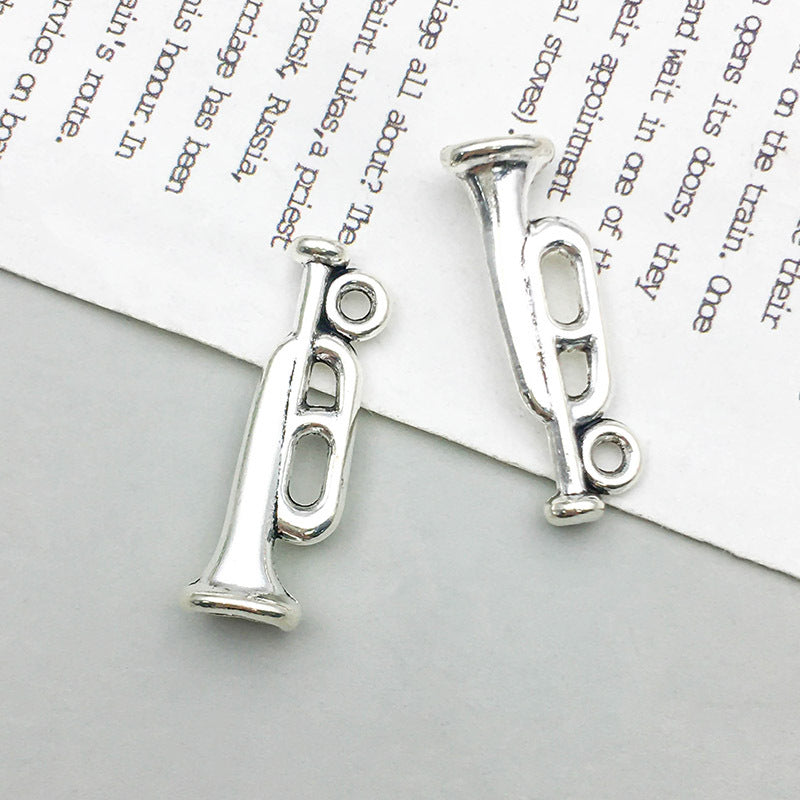 Wholesale 1 New Antique Silver Alloy Simulation Guitar Music Note DIY Pendant