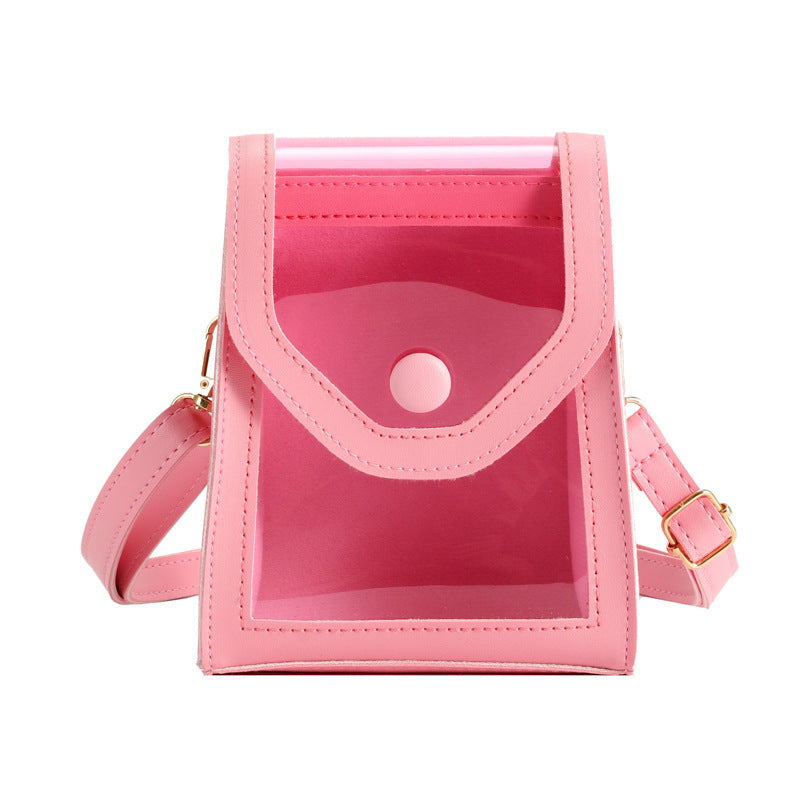 Wholesale 2023 Summer Candy Color Shoulder Bag PVC Transparent Crossbody Mobile Phone Bag