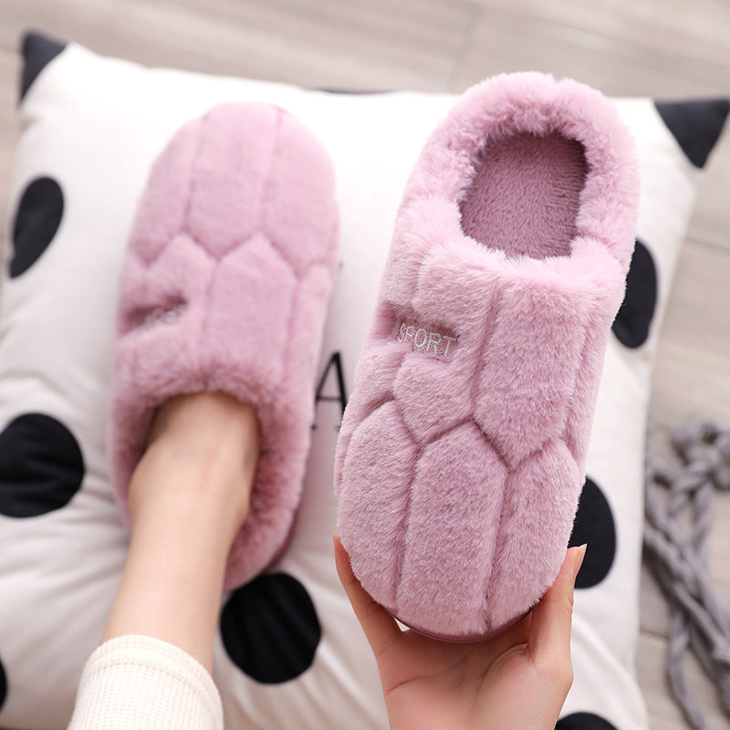 Wholesale Plush Thick Bottom Autumn and Winter Slippers