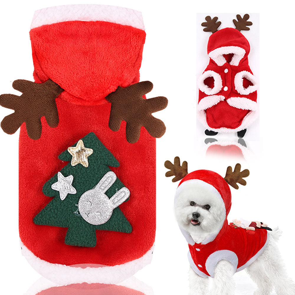 Wholesale Small, Medium and Large Dogs Pet Christmas Cotton Funny Autumn and Winter Clothes