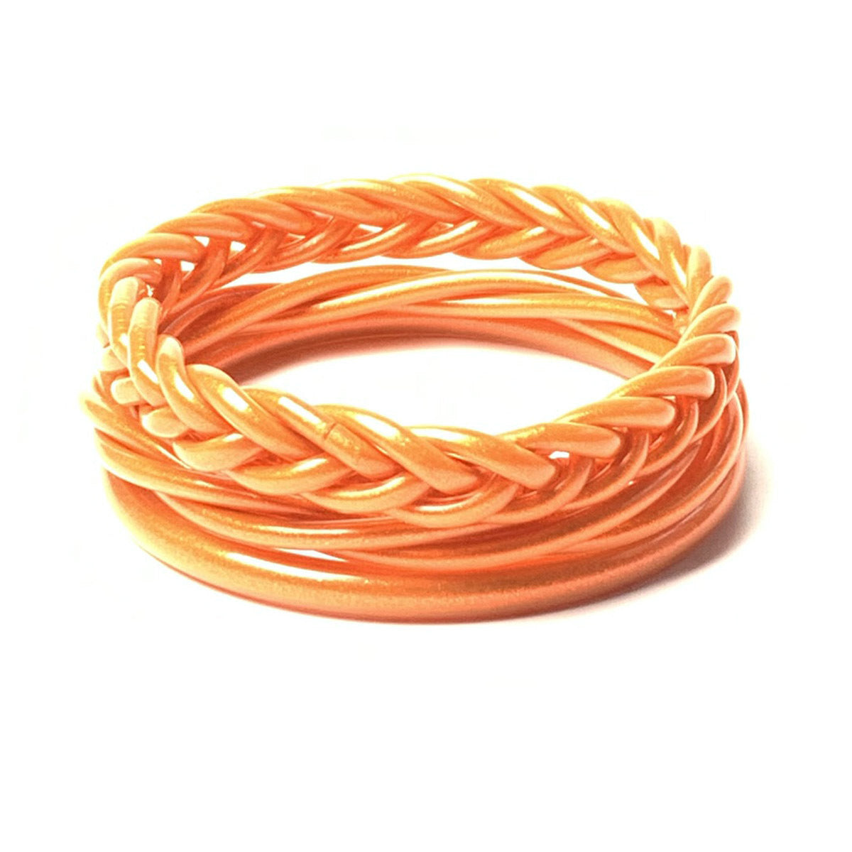 Wholesale Braided Bracelet PVC Silicone Tube Leopard Leather Bracelet Set