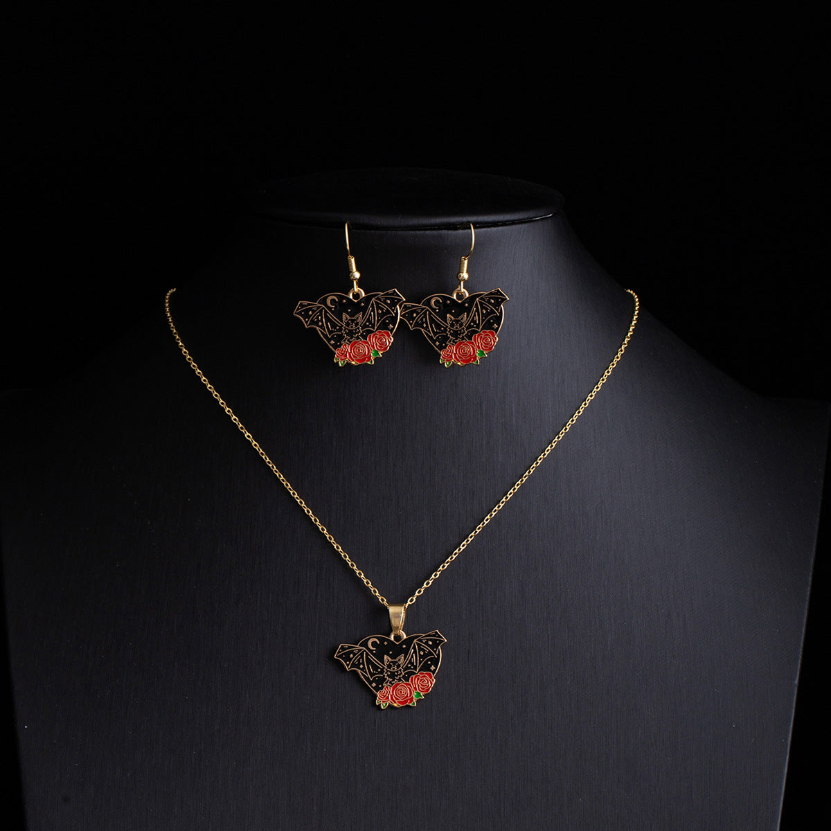 Wholesale Gothic Punk  Earring Necklace Set