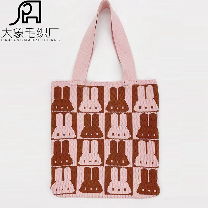 Wholesale Cartoon Creative Knitted Woven Shoulder Bag
